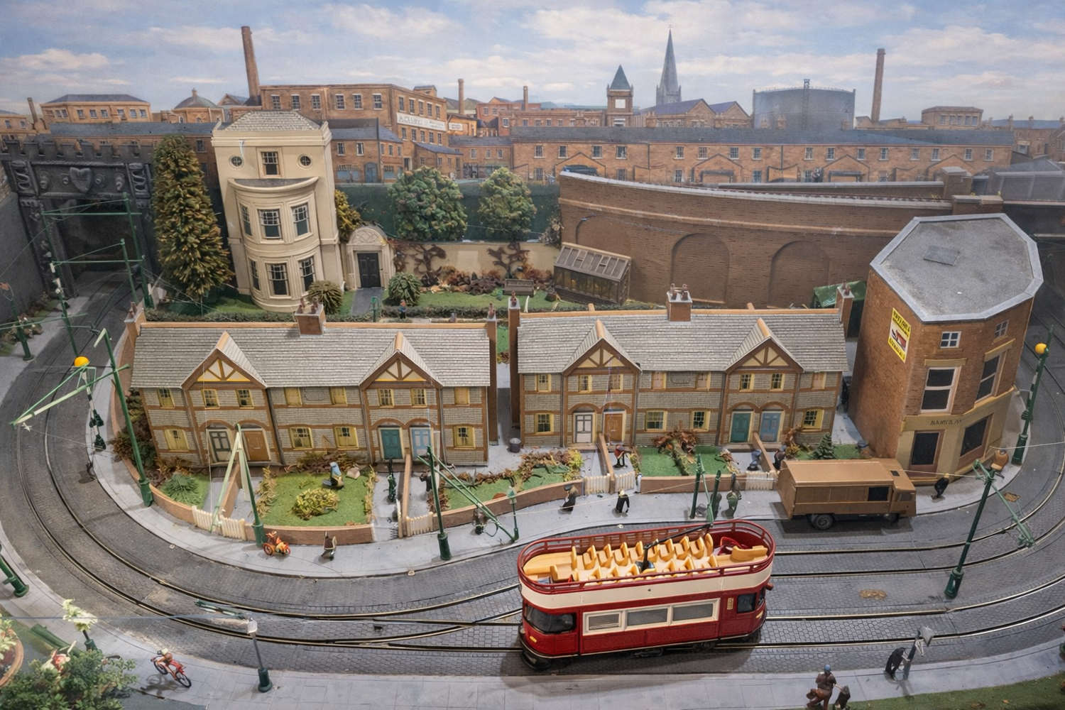 Model tram layout