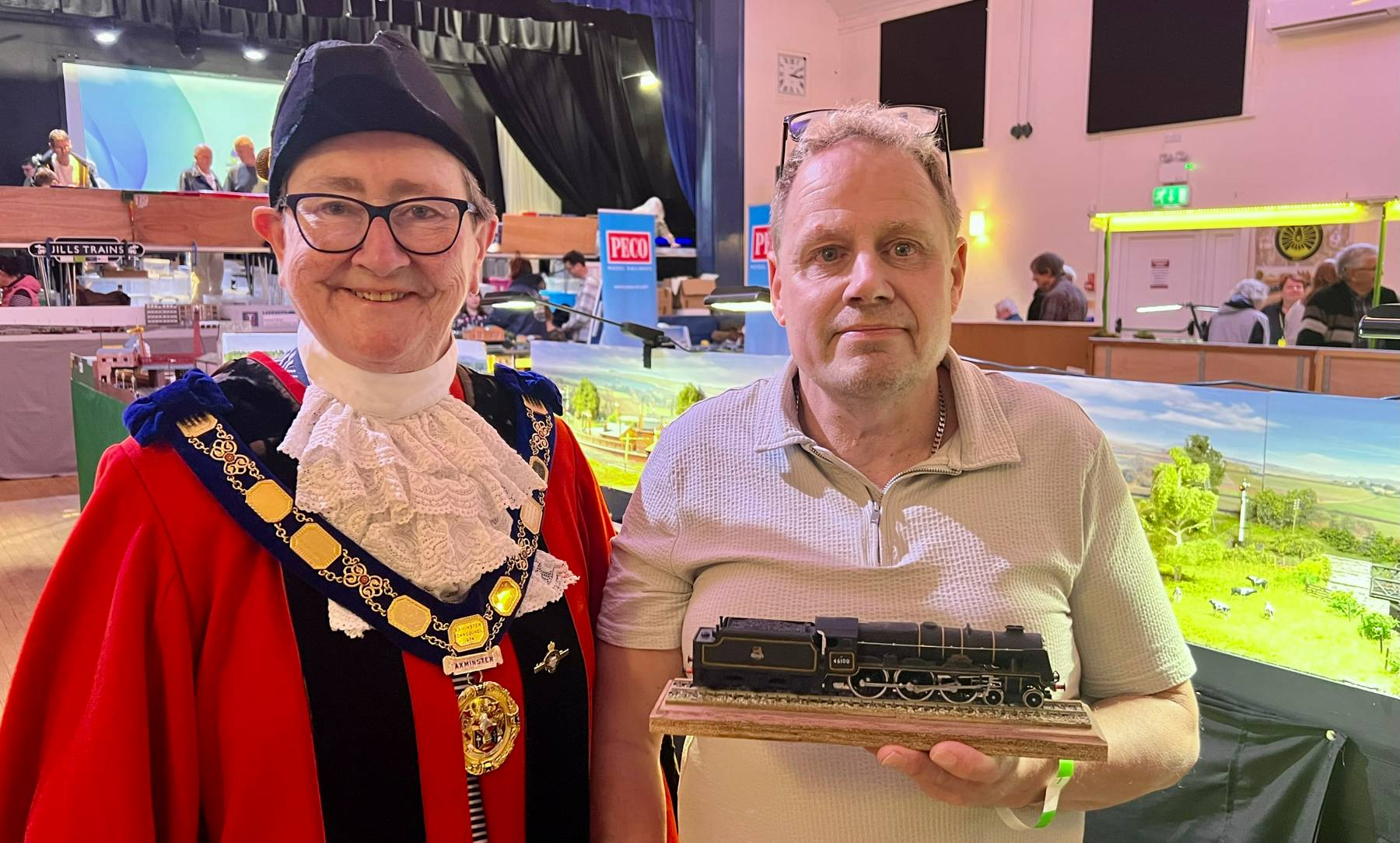 Model railway exhibition scene